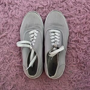 Gray Canvas Sneakers. They’re perfect for everyday wear!